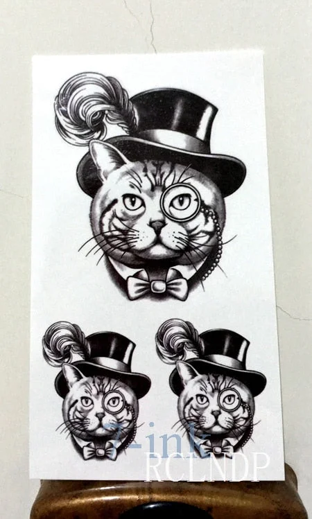 Waterproof Temporary Tattoo Sticker lovely cats cute cat owl tatto sexy flash tatoo fake tattoos for girl women kids