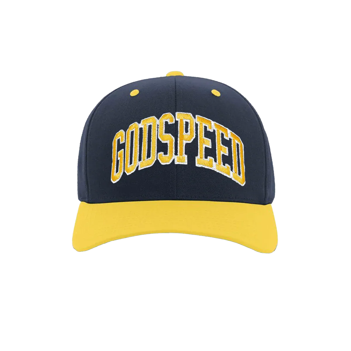 "Zach Bryan Godspeed blue yellow varsity baseball cap"