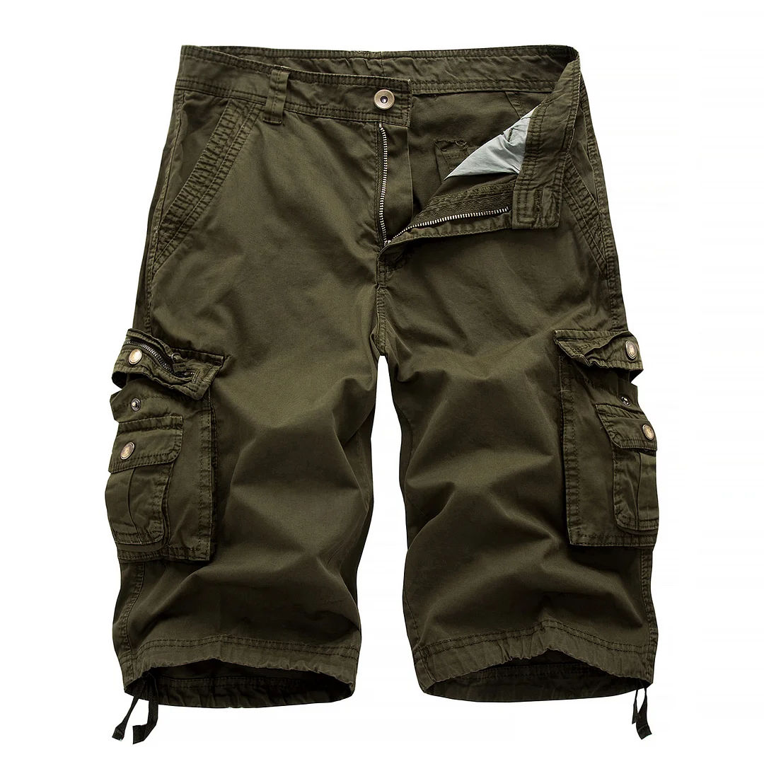 Cargo Shorts Men's Summer Army Military Tactical Shorts Casual Solid Multi-Pocket Male Cargo Shorts