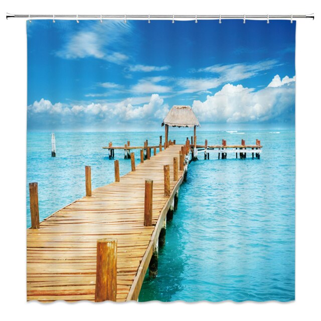 

Shower Curtain – Beach Trestle Scenery-180*180cm, 501 Original