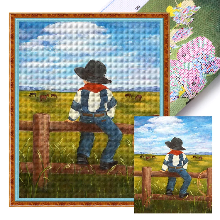 Cowboy - Printed Cross Stitch 11CT 40*50CM
