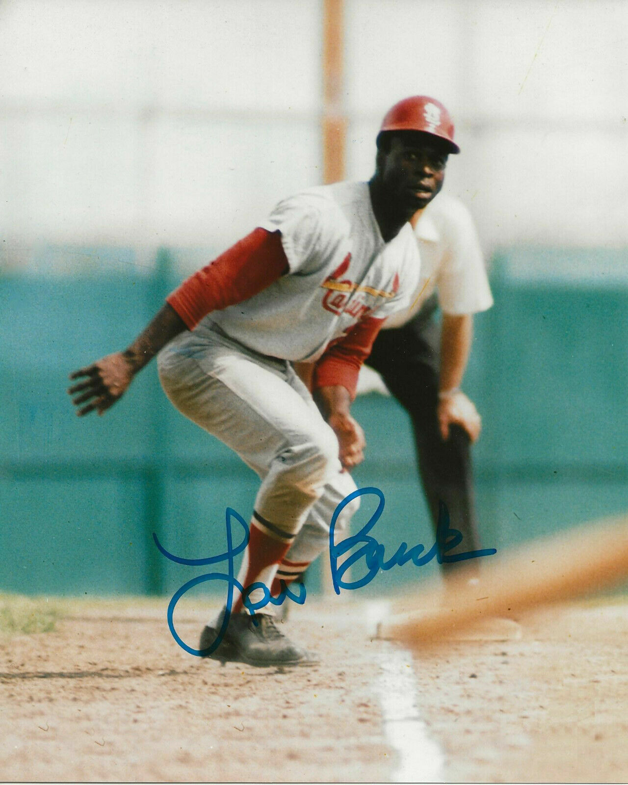 Lou Brock Autographed Signed 8x10 Photo Poster painting ( Cardinals ) REPRINT