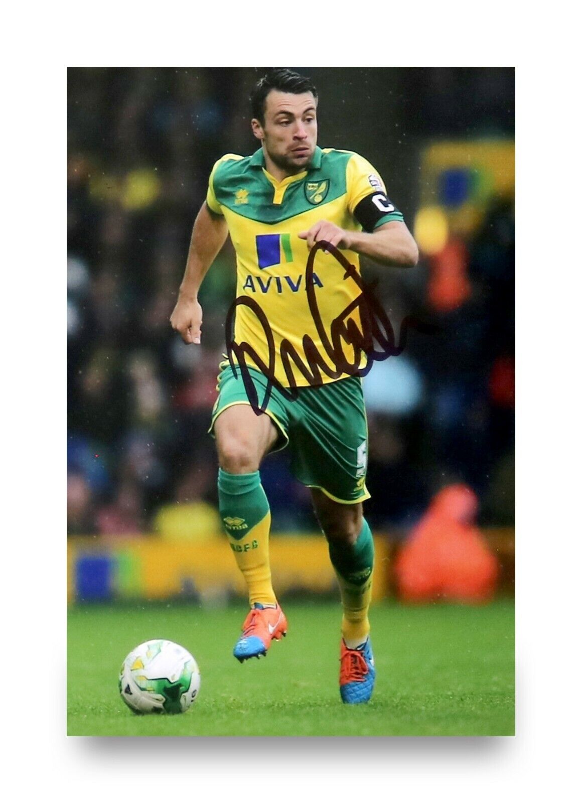 Russell Martin Signed 6x4 Photo Poster painting Norwich City Milton Keynes Rangers Autograph+COA