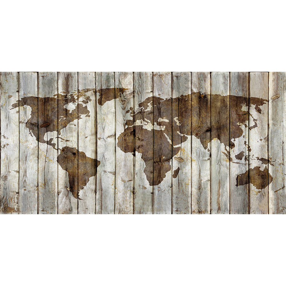 

85*45CM - Round Drill Diamond Painting - World Map, 501 Original