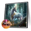 (40*40cm)Forest Unicorn - Full Round Drill Diamond Painting