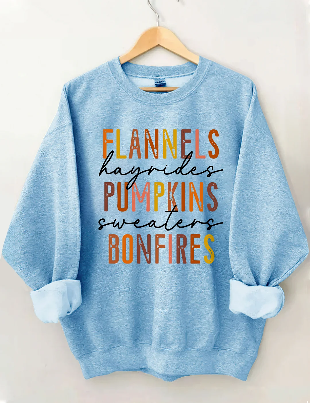 Flannels Hayrides Pumpkins Sweatshirt