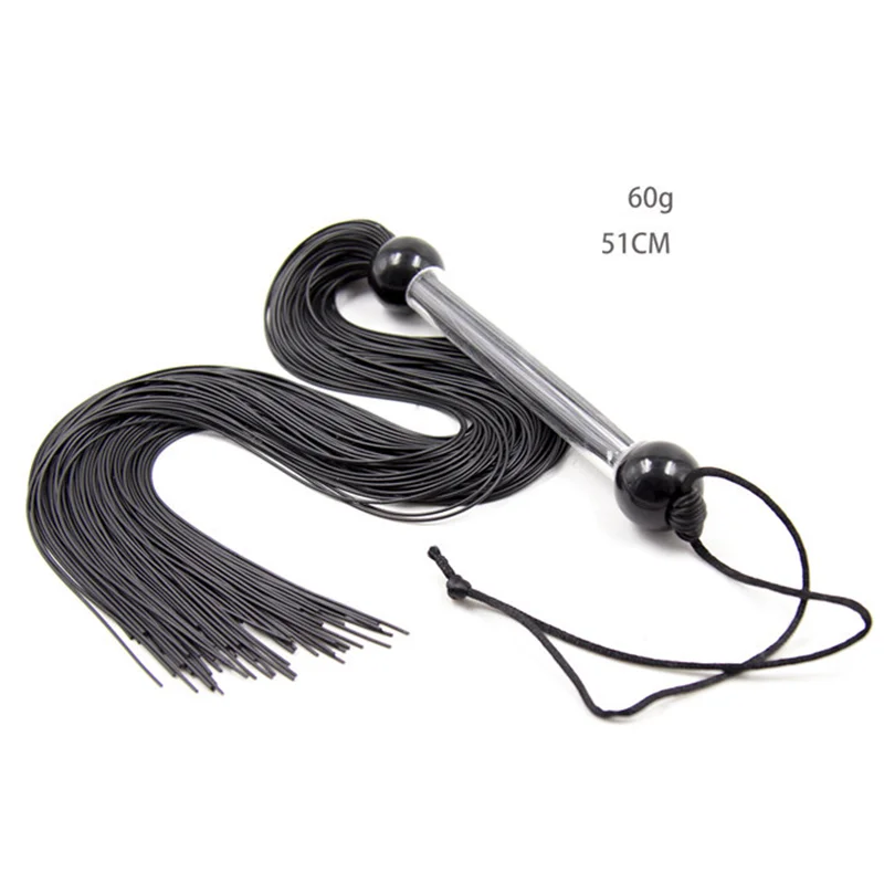 Silicone Spanking Tassel Horse Whip With Handle