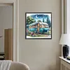 Camping en plein air-plein rond diamant peinture-30 * 30cm