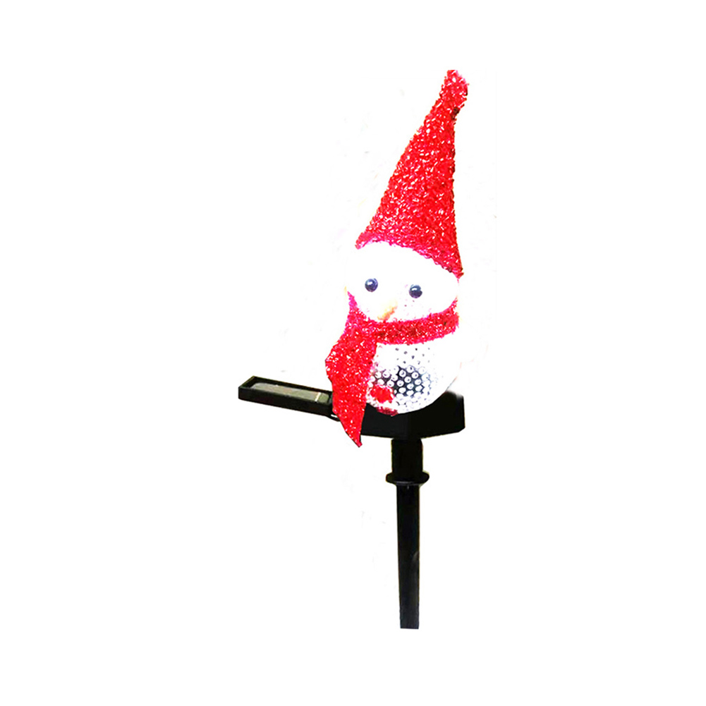 

LED Solar Lamp Christmas Snowman Color Flashing Waterproof Yard Stake Light, Rgb quick flash, 501 Original
