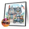 Diamond Painting-DIY Full Round Drill Abstract House(40*40 CM)
