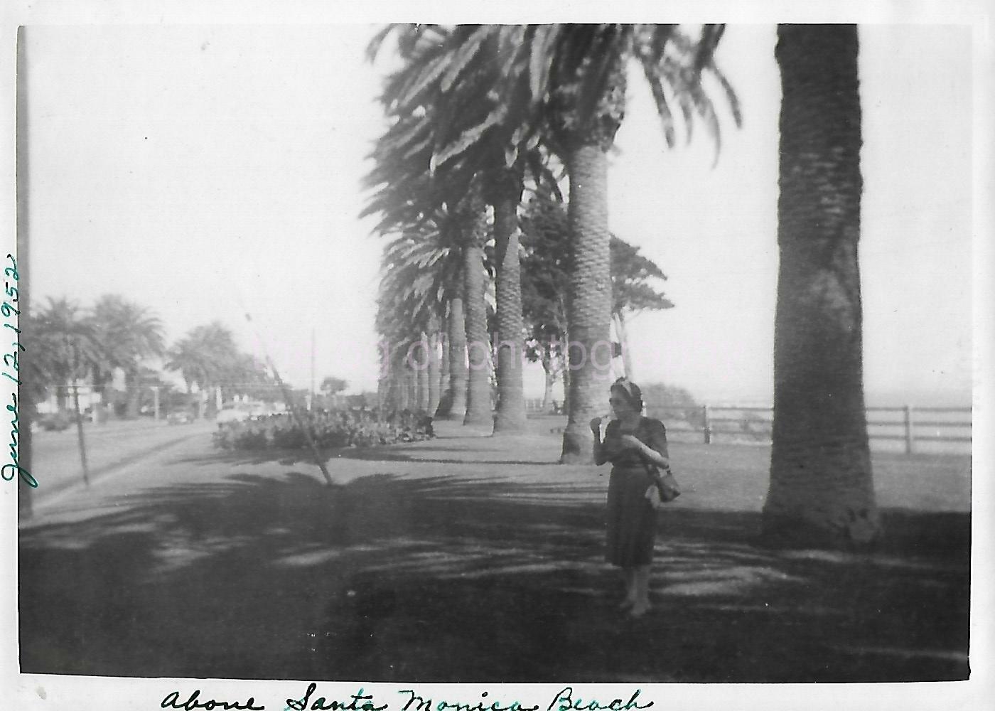 Santa Monica 1950's SOUTHERN CALIFORNIA 5x7 FOUND Photo Poster painting Vintage bw Original 11 9