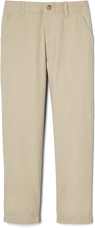 French Toast Boys&#39; Adjustable Waist Straight Fit Stretch Twill Chino Pant
