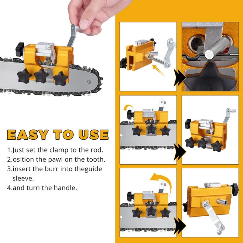 Chain Sharpener + 5 Grind Heads