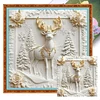Christmas Reindeer-11CT Stamped Cross Stitch 40*40cm/15.75*15.75in