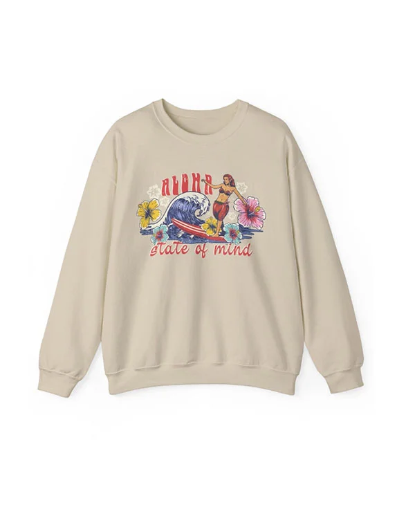Aloha State Of Mind Crewneck  August Lemonade