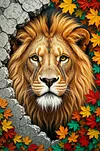 Luxury AB Velvet Diamond Painting Kit - Lion