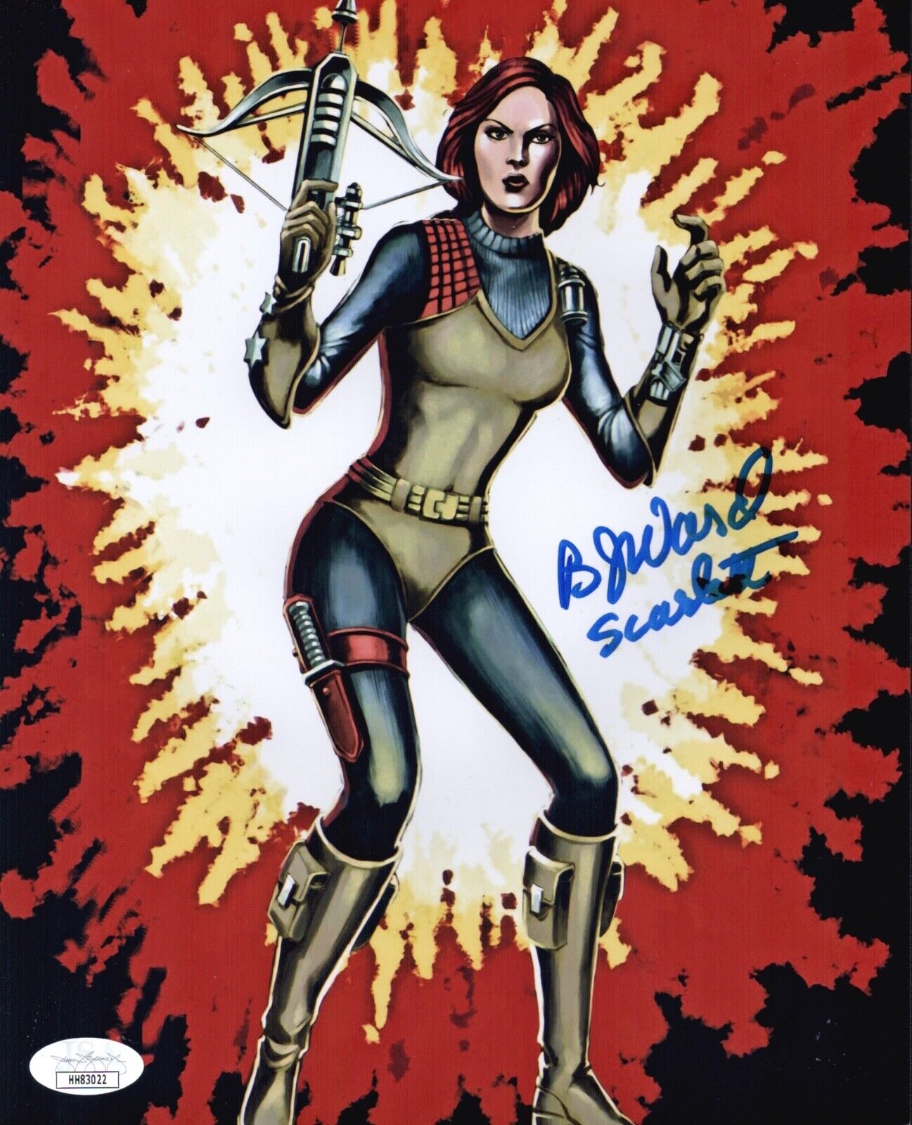 B.J. WARD Signed SCARLETT G.I. Joe 8x10 Photo Poster painting In Person Autograph JSA COA Cert