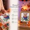 Owl Glass Mosaic DIY Craft Kit &ndash; Framed Halloween Wall Art