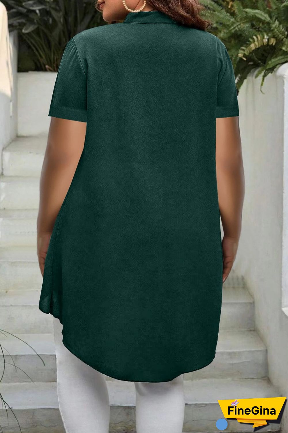 Burgundy Casual Solid Patchwork Shirt Collar Tops