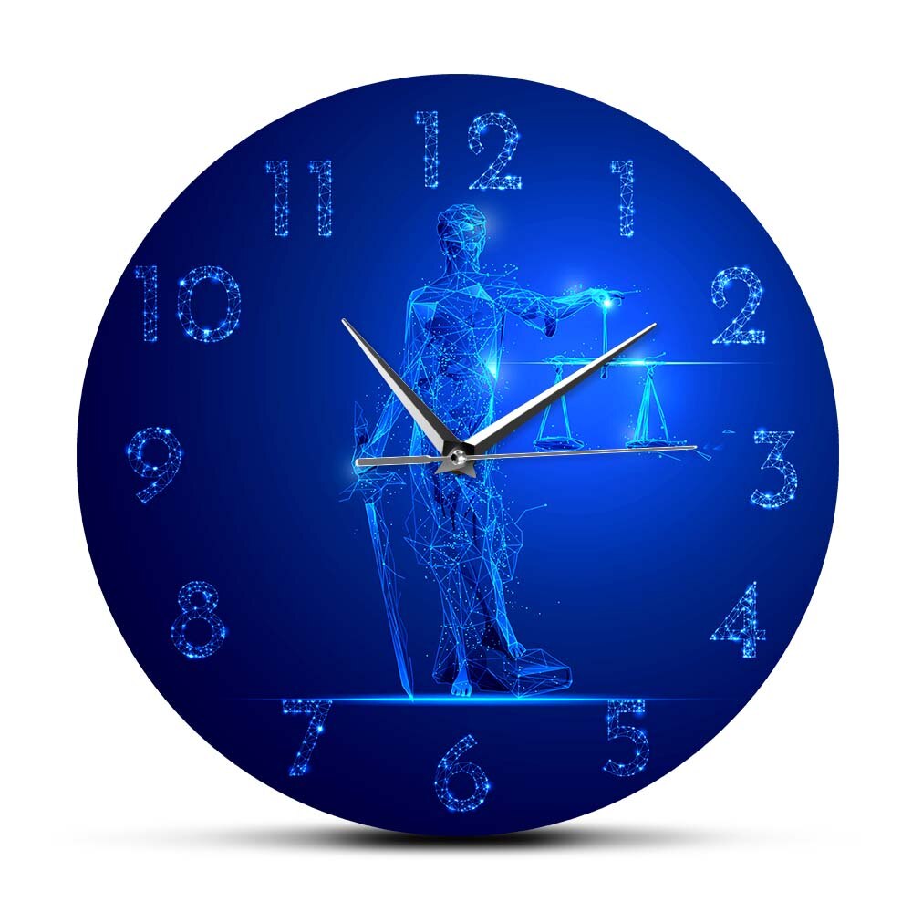 

Polygonal Themis Justice Goddess - Frameless Acrylic Wall Clock, 501 Original
