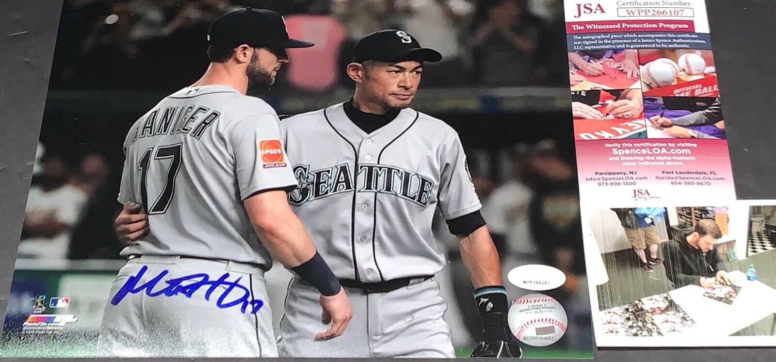 Mitch Haniger Mariners Autographed Signed 8x10 Photo Poster painting JSA WITNESS COA ICHIRO