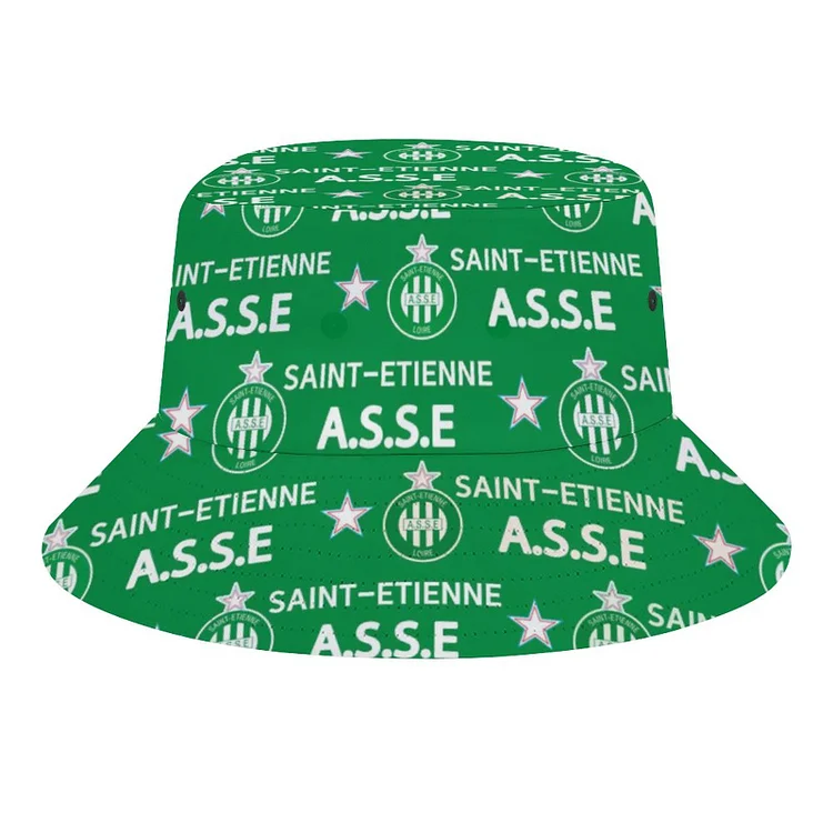 AS Saint-Étienne Chapeau De Godet D' Impression De Vache Unisexe Pliables Bucket Hat