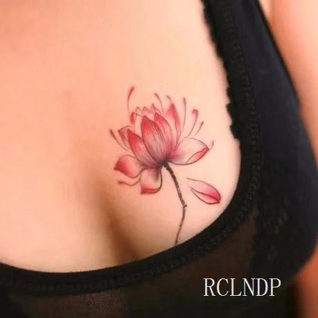 Waterproof Temporary Tattoo Sticker Rose Flower Leaf Letter Black Small Body Art Flash Tatoo Fake Tatto for Kids Girl Men Women