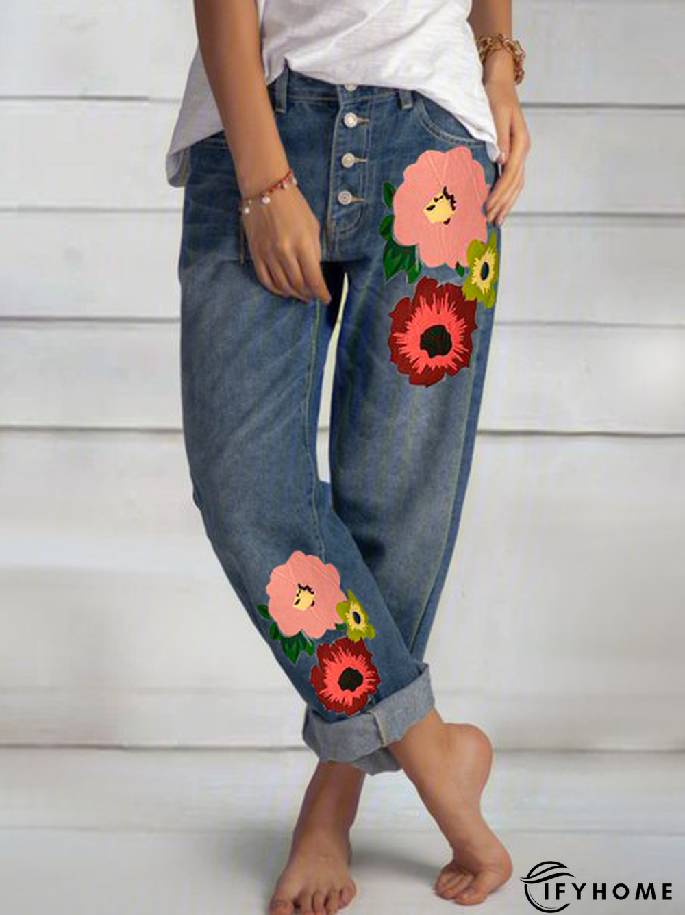 Casual Printed Denim Denim&jeans | IFYHOME