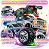 Dinosaur Truck Special Shaped 5D DIY Partial Drill Diamond Painting Kits for Adults Beginners Home Decor Diamonds Dots Gem Art Kits Diamond Art Kit 11.81 X11.81inch