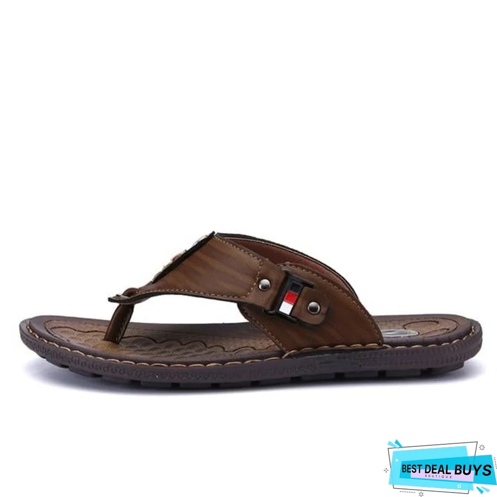 Summer Men's Flip Flops Beach Sandals Non-Slide Slippers Shoes