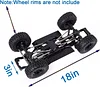 AMK 313mm Wheelbase RC Crawler Chassis Frame Builders Kit with 2-Speed Transmission 35T 550 Motor for TRX4 D90 DIY Upgrade (Chassis with Wheels)
