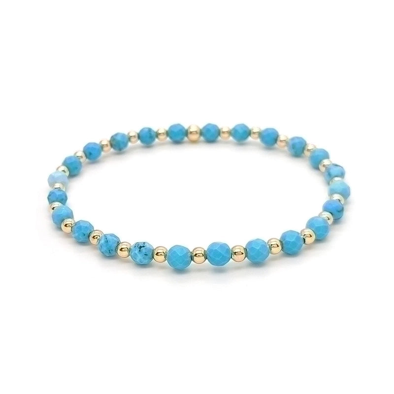 IG Style Handmade Minimalist Round Beaded Turquoise Copper Bracelets In Bulk