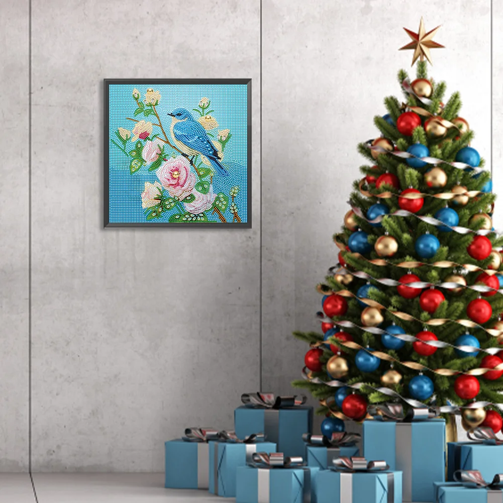 Diamond Painting - Full Special Shaped Drill - Flower Bird(Canvas|30*30cm)