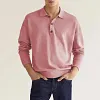 Polo Homme D&eacute;contract&eacute; &agrave; Col en V et Manches Longues