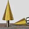 1Pcs 4-42 Mm Titanium Coated Step Drill Bit HSS Wood Metal Hole Cutter