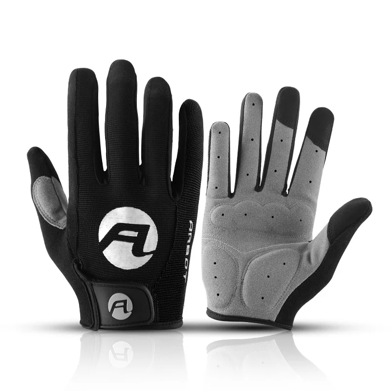 Outdoor sports non-slip fitness cycling full-finger touch screen gloves / [viawink] /
