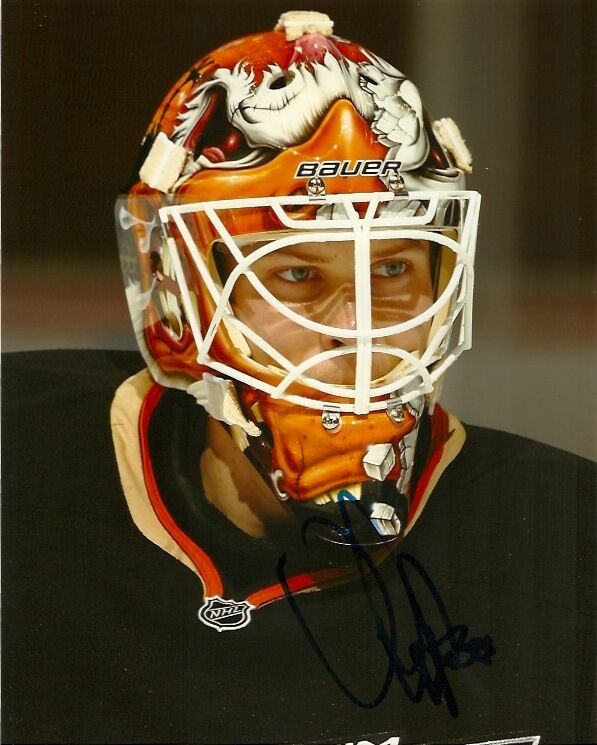 Anaheim Ducks Viktor Fasth Autographed Signed 8x10 Photo Poster painting COA