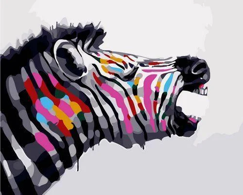 Animal Zebra Paint By Numbers Kits UK For Adult GX985