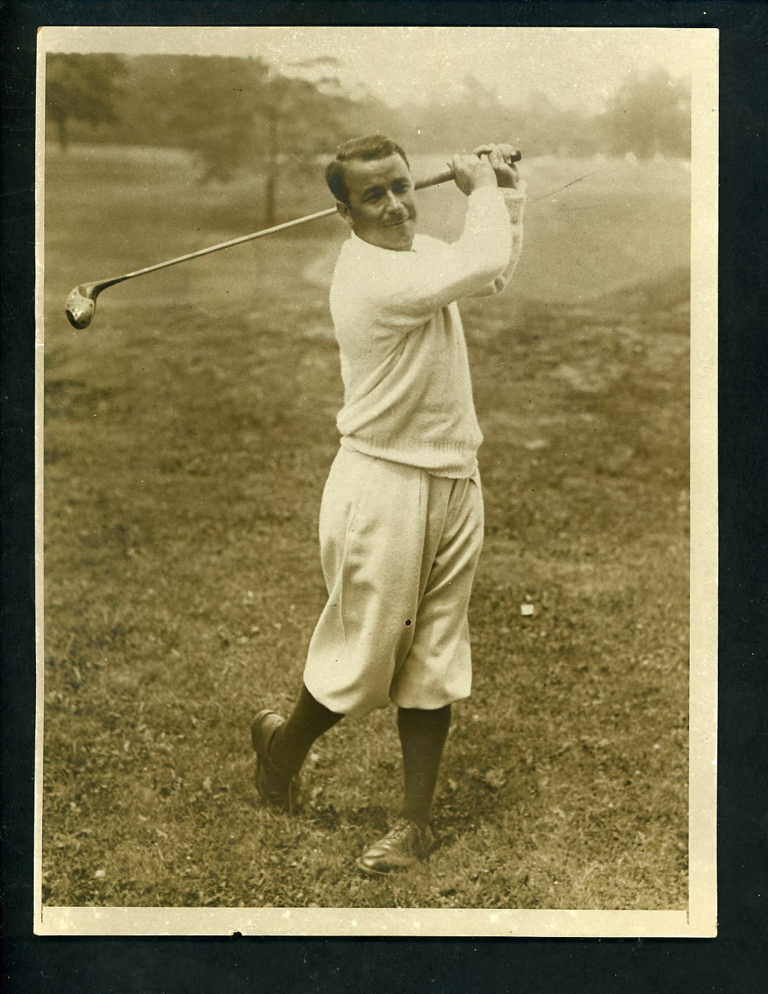 Gene Sarazan golf circa 1920's Pacific & Atlantic Type 1 Press Photo Poster painting swing pose