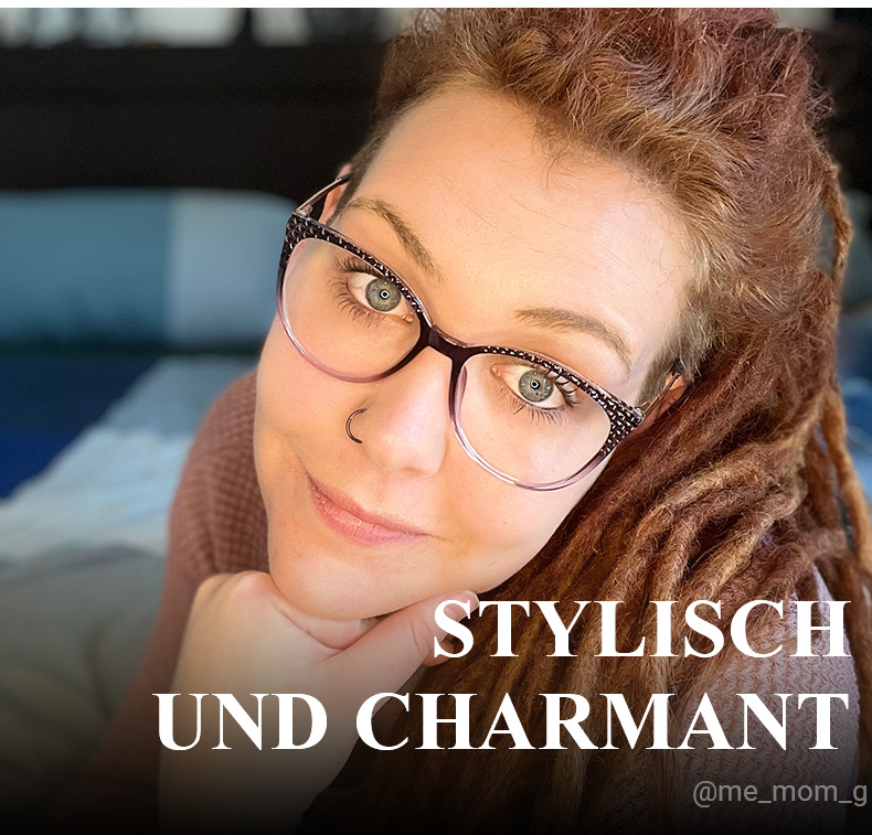 Dagmar Dunkellila Cateye Brille