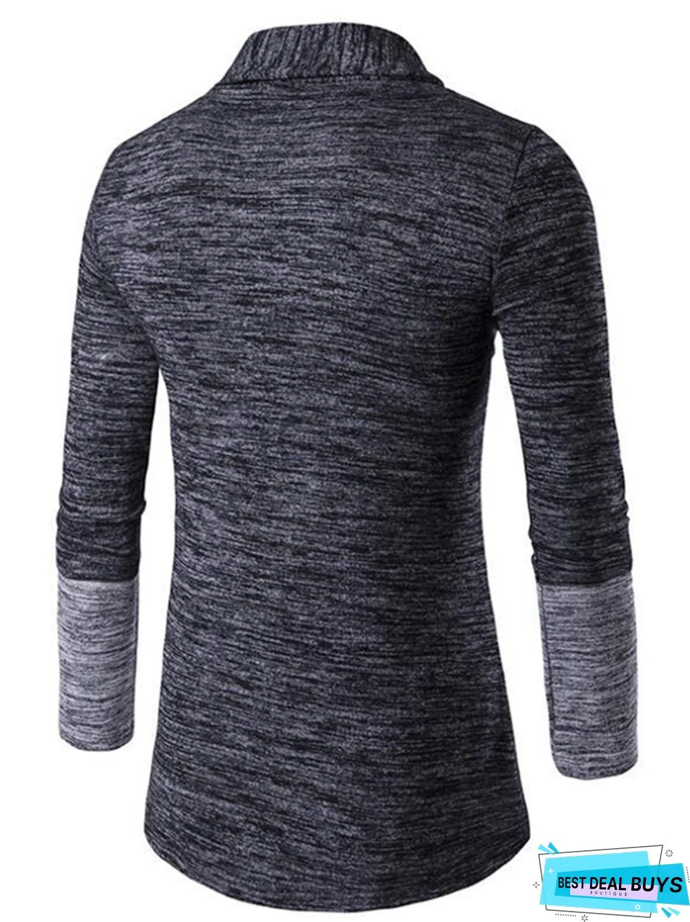 Men's Panels Contrast Knit Sweater Cardigan