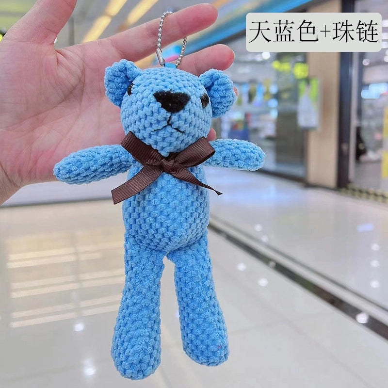 Chattering Net Red Teddy Bear Doll Luggage Plush Doll Schoolbag Bag Pendant Bear Pendant Doll