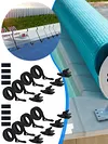 24 Pcs Pool Solar Cover Reel Attachment Kit for In-Ground Swimming Pool