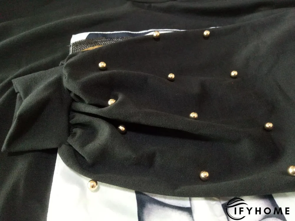 Bubble Sleeve Beaded Sequin Dress | IFYHOME