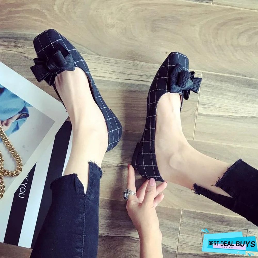 Women Slip On Square Toe Flats Shoes