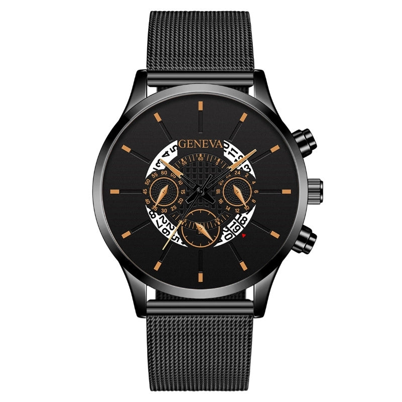 Minimalist Streetwear Color Block Buckle Quartz Watch Men’s Watches