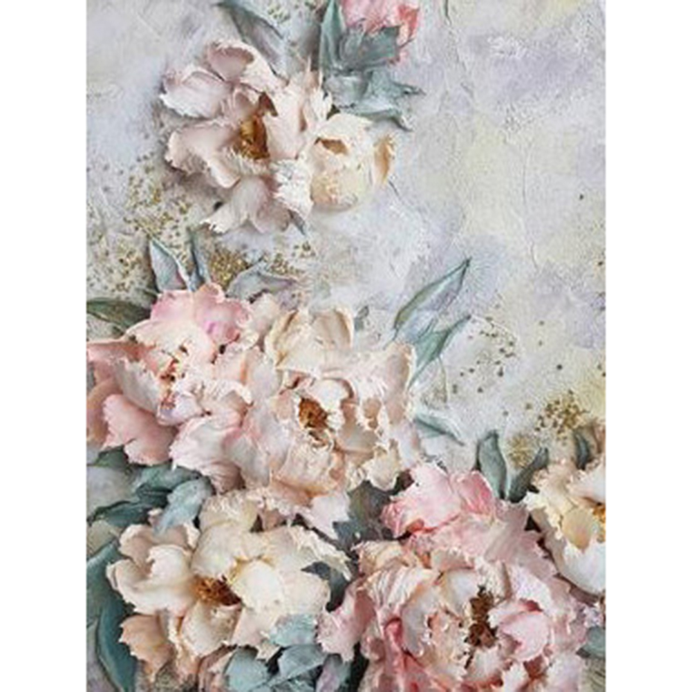 

30*40CM - Square Drill Diamond Painting - Peony Flower, 501 Original