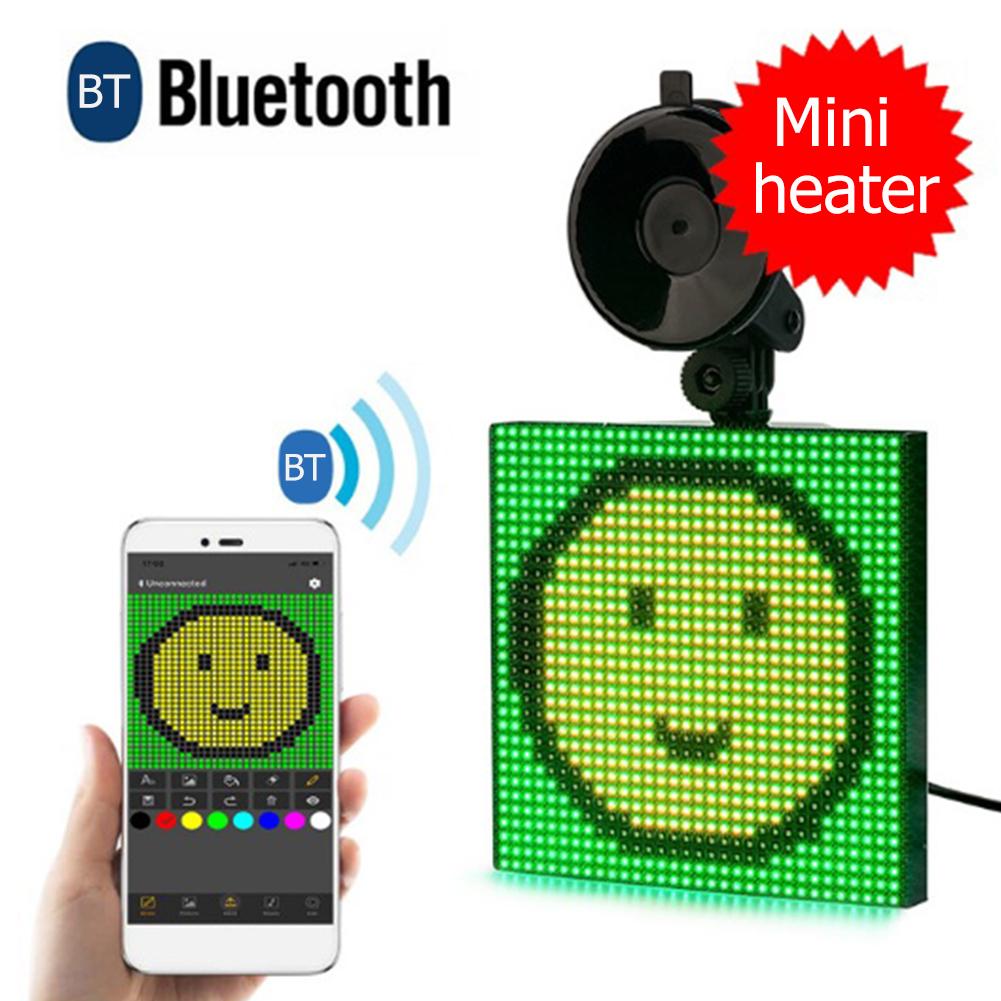 

Square Bluetooth LED Car Emotion Sign Display Board for Android iOS Light, 501 Original