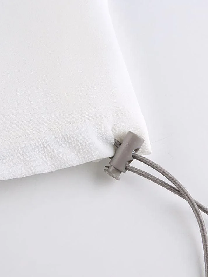 Brownm Hip Hop Pintuck Detail Baggy Parachute Pants