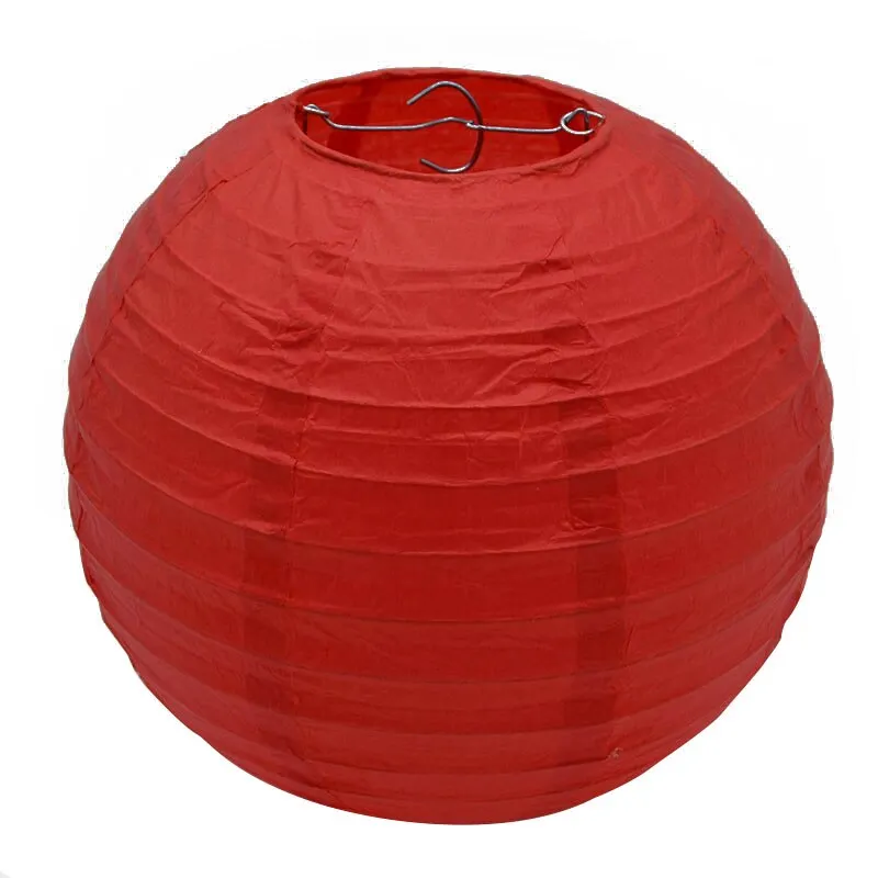 1pcs 20cm/25cm/30cm Colorful Chinese Round Hanging Paper Lanterns lamps Paper Crafts Party Festival Wedding Home DIY Decoration